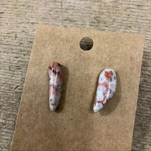 Fossilized Coral Jasper Earrings